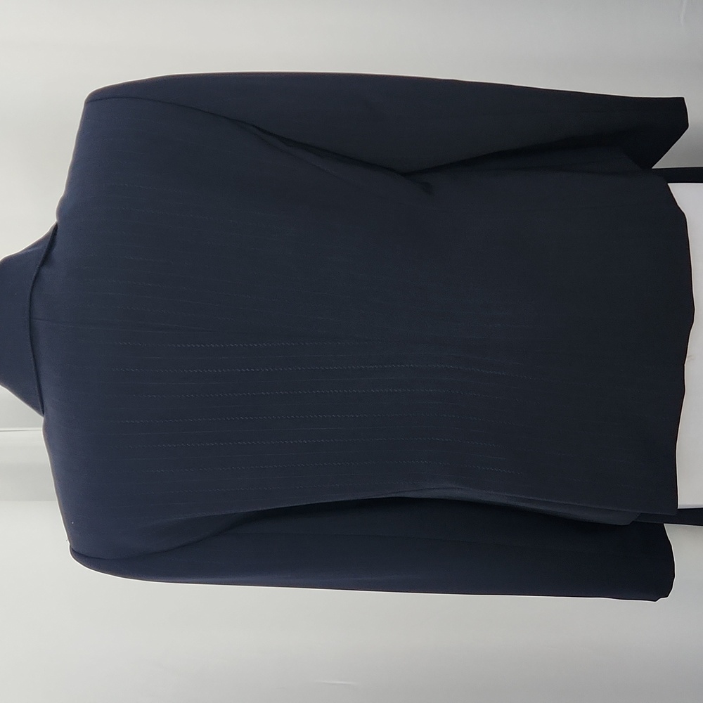 Kasper Petite 10P Navy Pinstripe Pant Suit Blazer & Trousers Career Professional - Picture 6 of 11